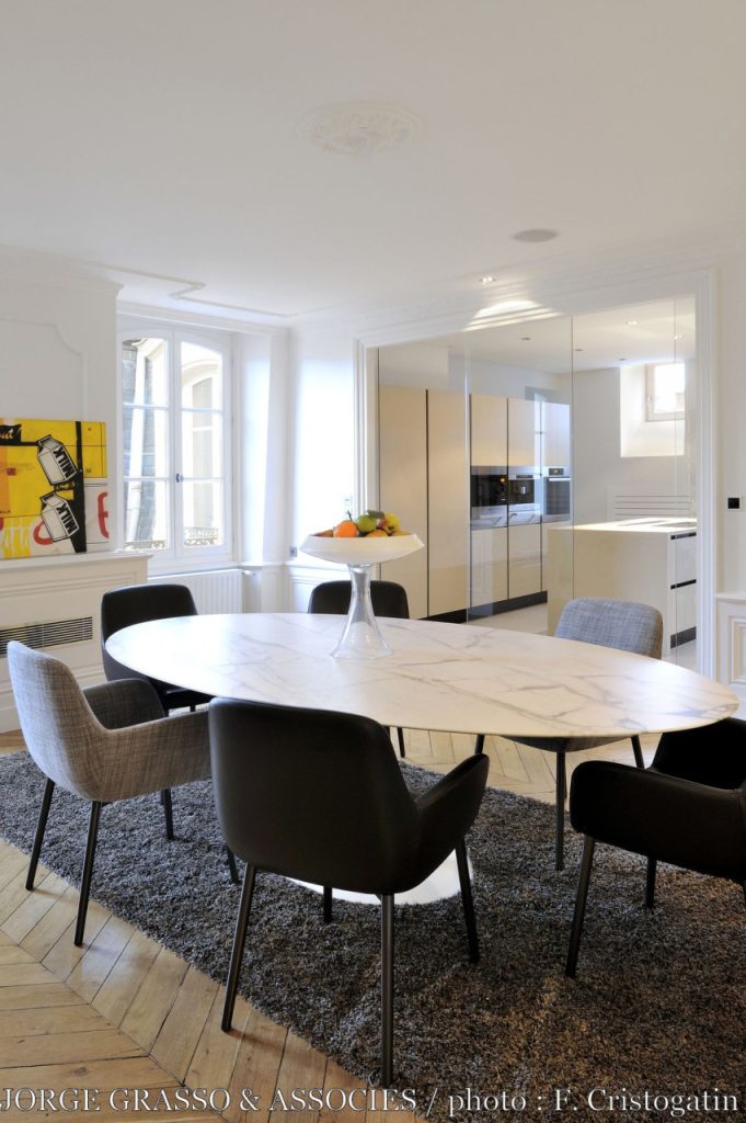 rénovation appartement haussmannien Lyon (Jorge Grasso), cuisine MOODUS